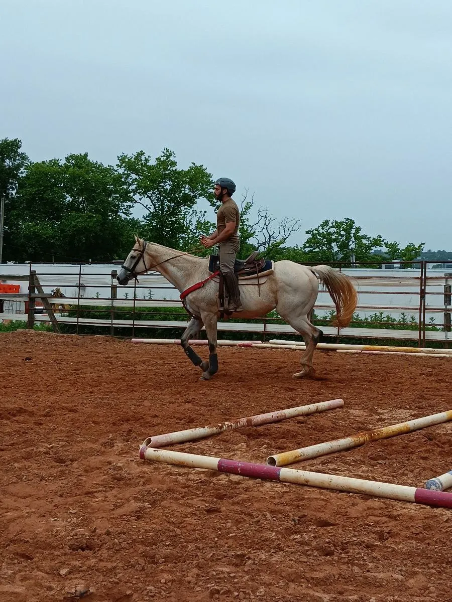 Evan horseback riding